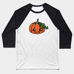 Cute Kawaii Halloween Pumpkin Jack-O-Lantern *BOO* Vine - Scarecrow Baseball T-Shirt